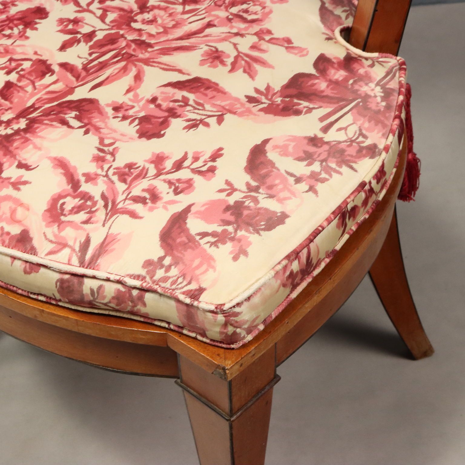 Chairs Regency Style Mahogany Fabric XX Century photo 1030.0