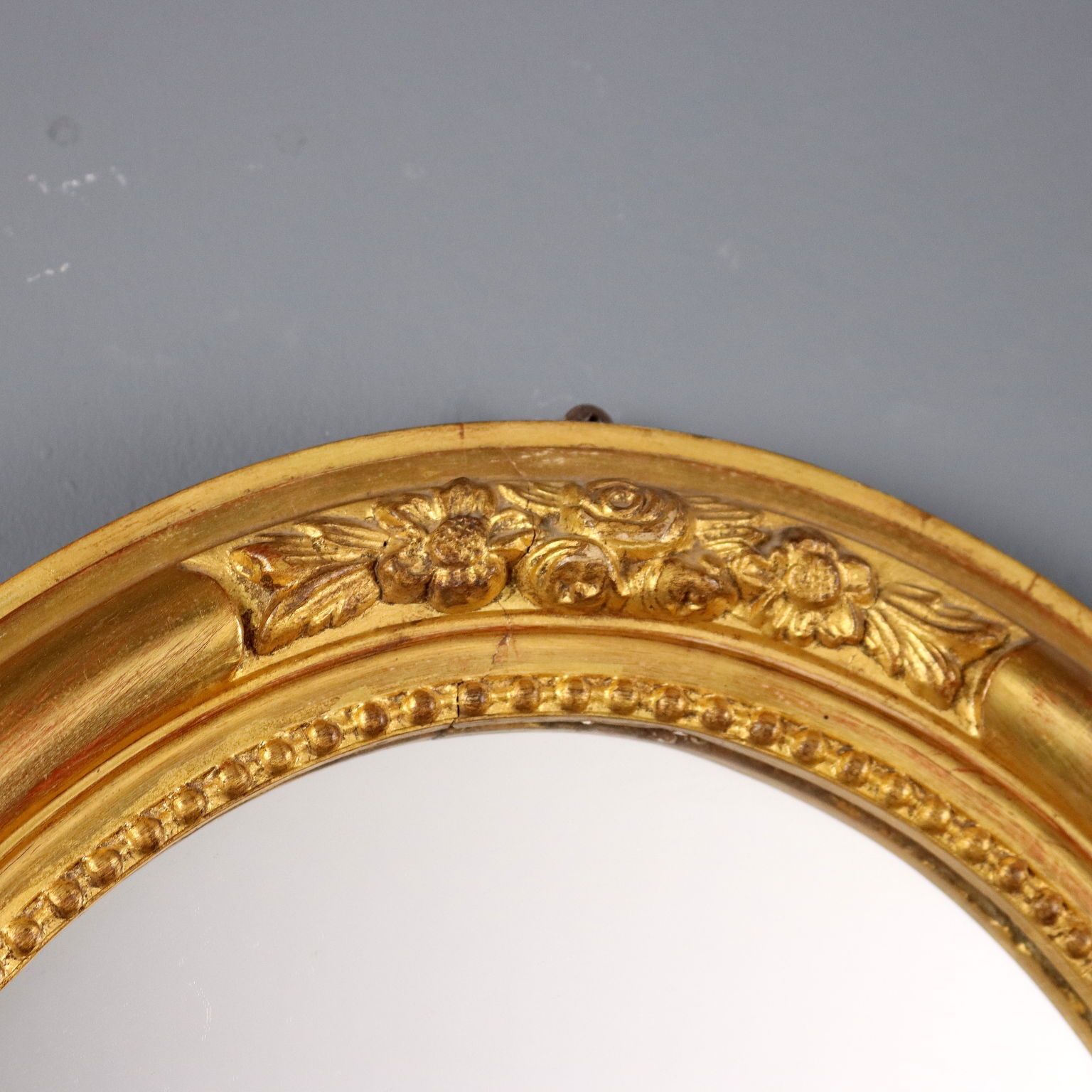 Antique Mirror Gilded Wood Glass Italy XX Century photo Home Decor