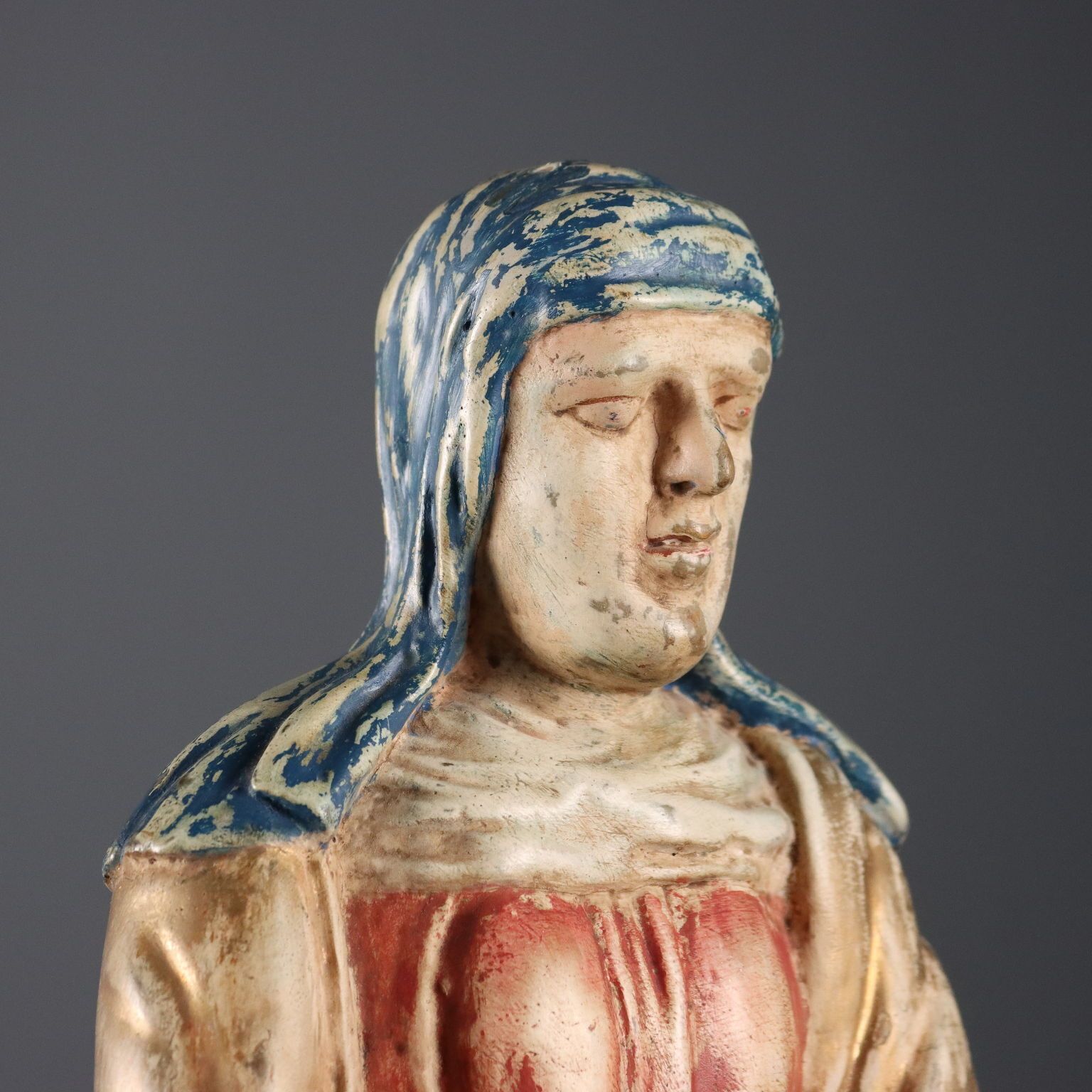 Santa Anna Con Maria Bambina Scultura Lignea photo for sale