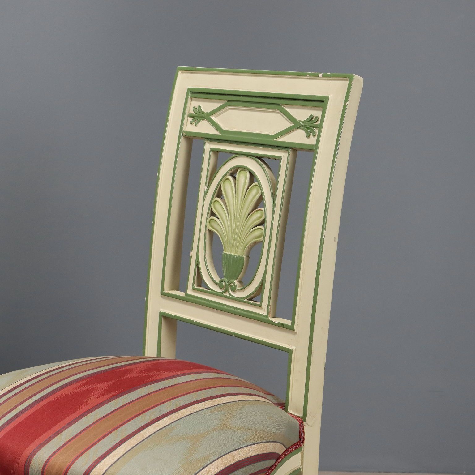 Chairs Neoclassical Style Lacquered Wood XX Century photo vinterior