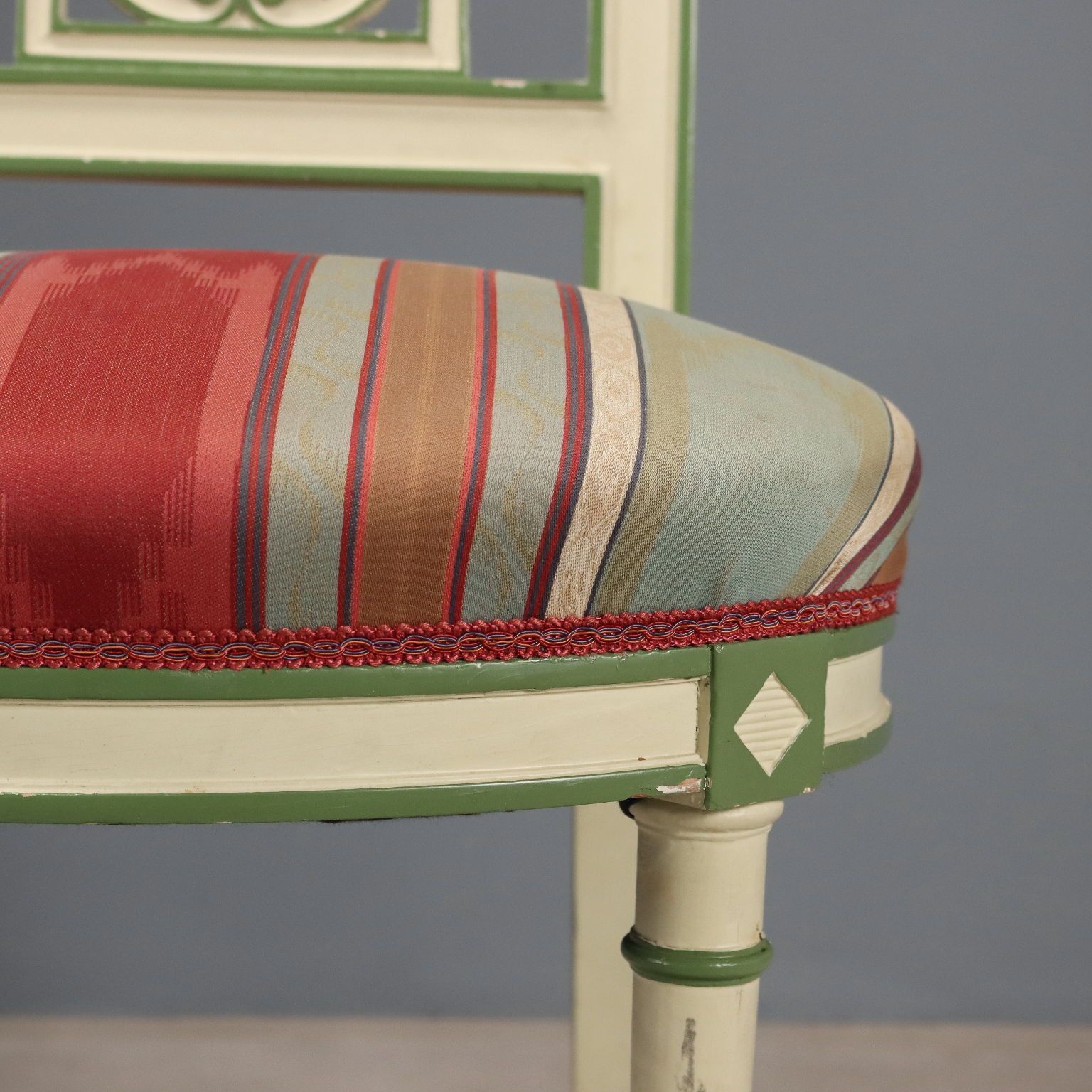 Chairs Neoclassical Style Lacquered Wood XX Century photo vintage