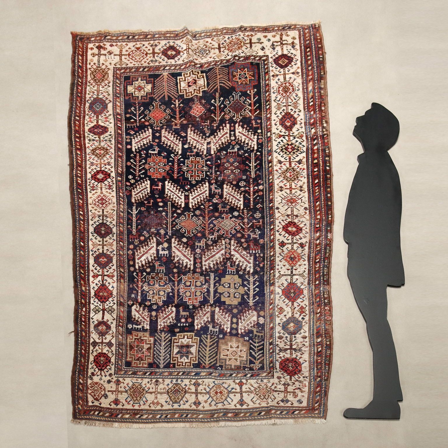 Antique Bukhara Catpet Wool Extra Thin Knot Turkmenistan 65 X 54 In photo furniture