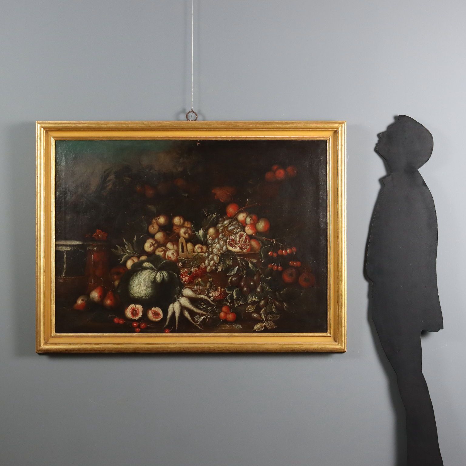 Antique Painting Still Life With Fruit Oil On Canvas XVIII Century photo furniture