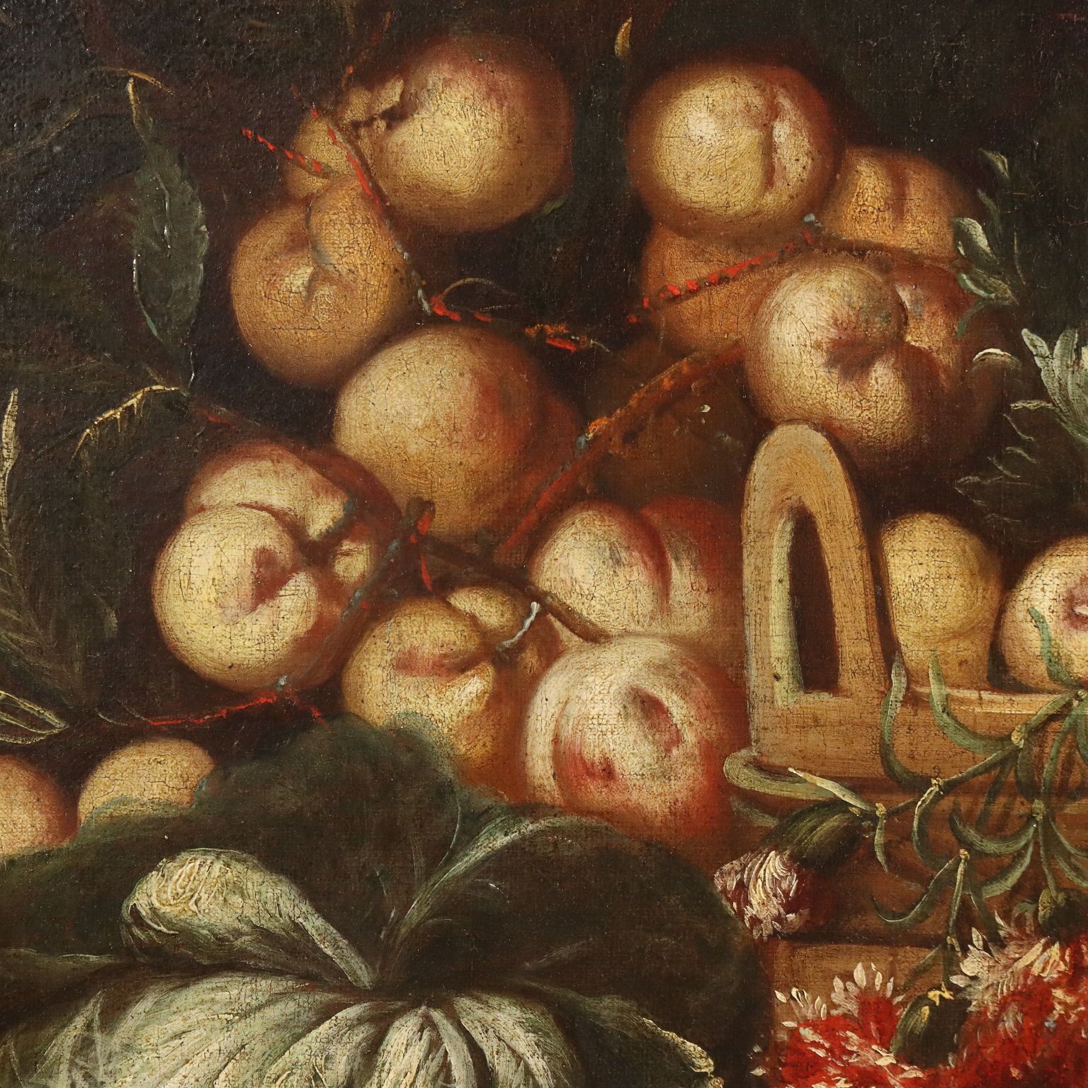 Antique Painting Still Life With Fruit Oil On Canvas XVIII Century photo Art