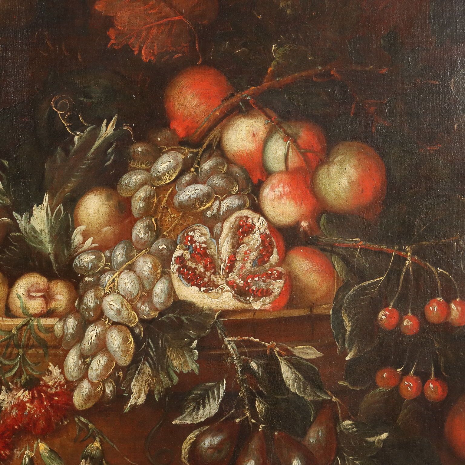 Antique Painting Still Life With Fruit Oil On Canvas XVIII Century photo buy