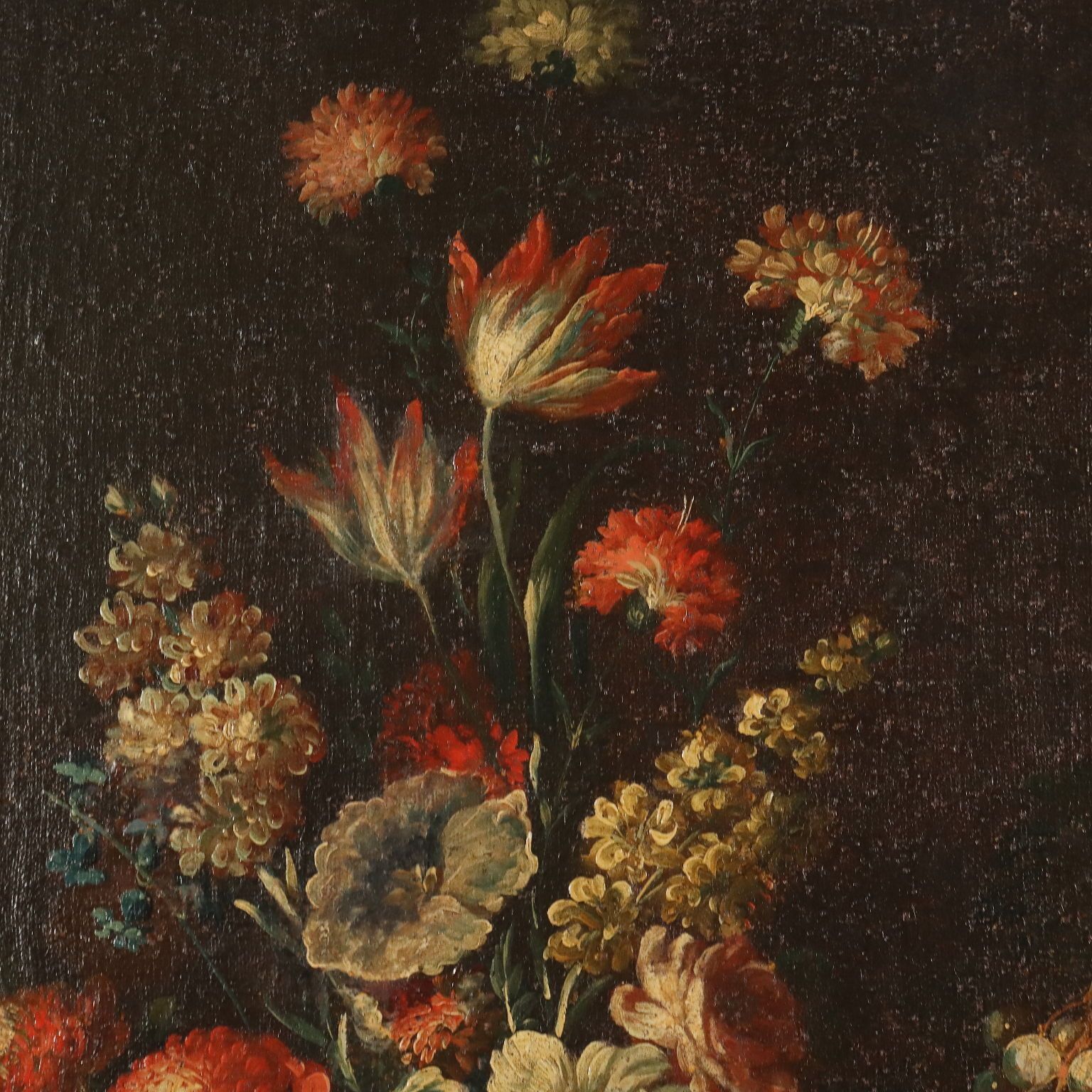 Antique Painting Still Life With Flowers Fruit And Birds XVIII Century photo 4670.0