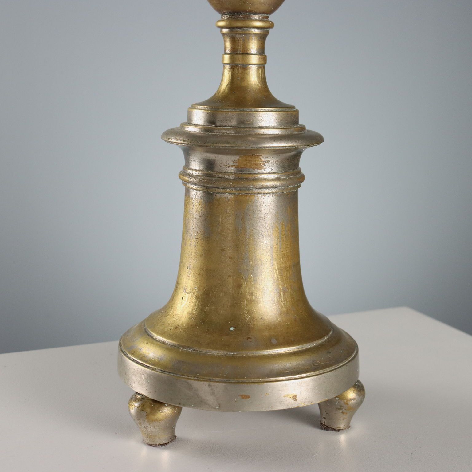 Antique Candelabra Gilded Metal Italy Late XIX Century photo 190.0