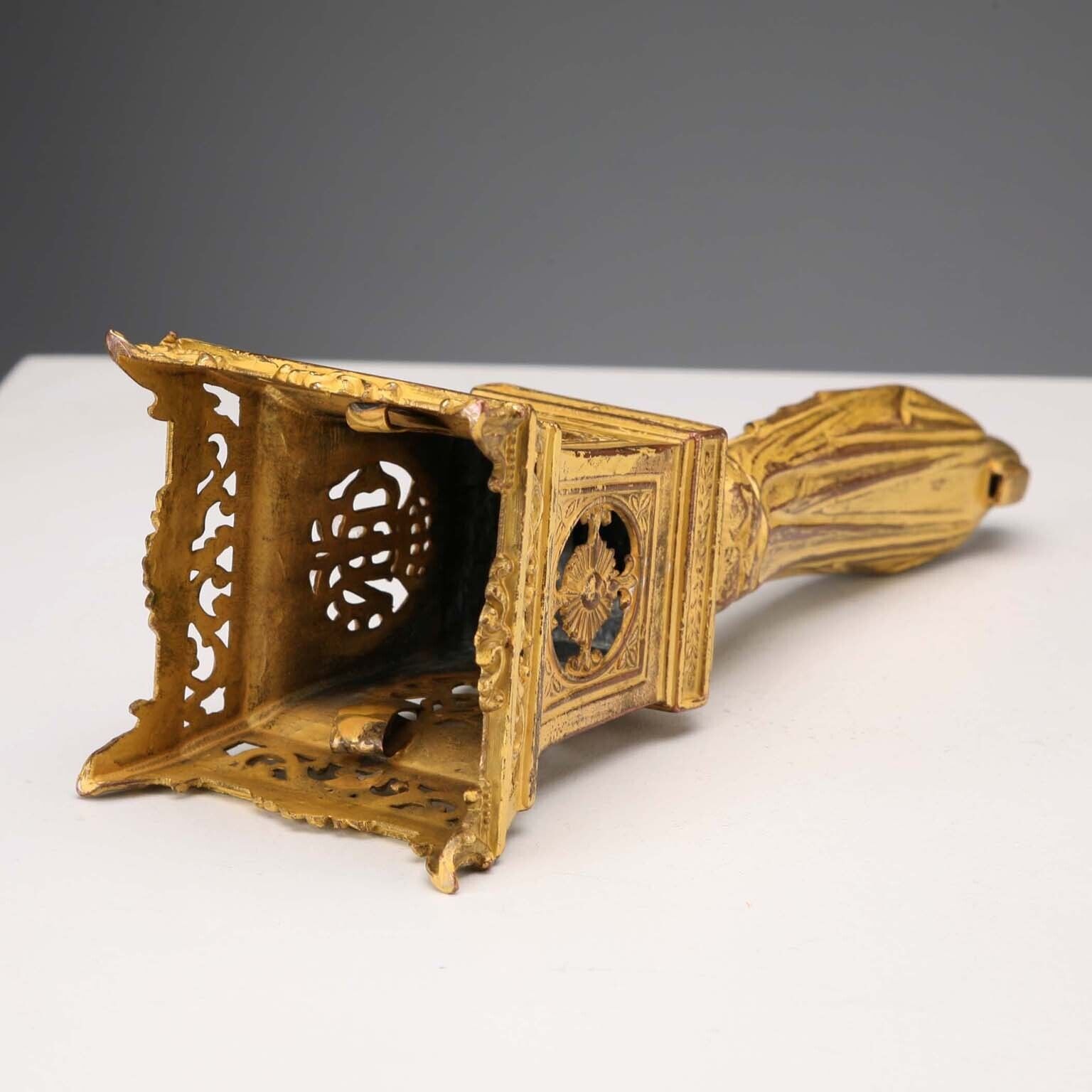 photo furniture Antique Figurine Our Lady Of Lourdes Metal France XX Century