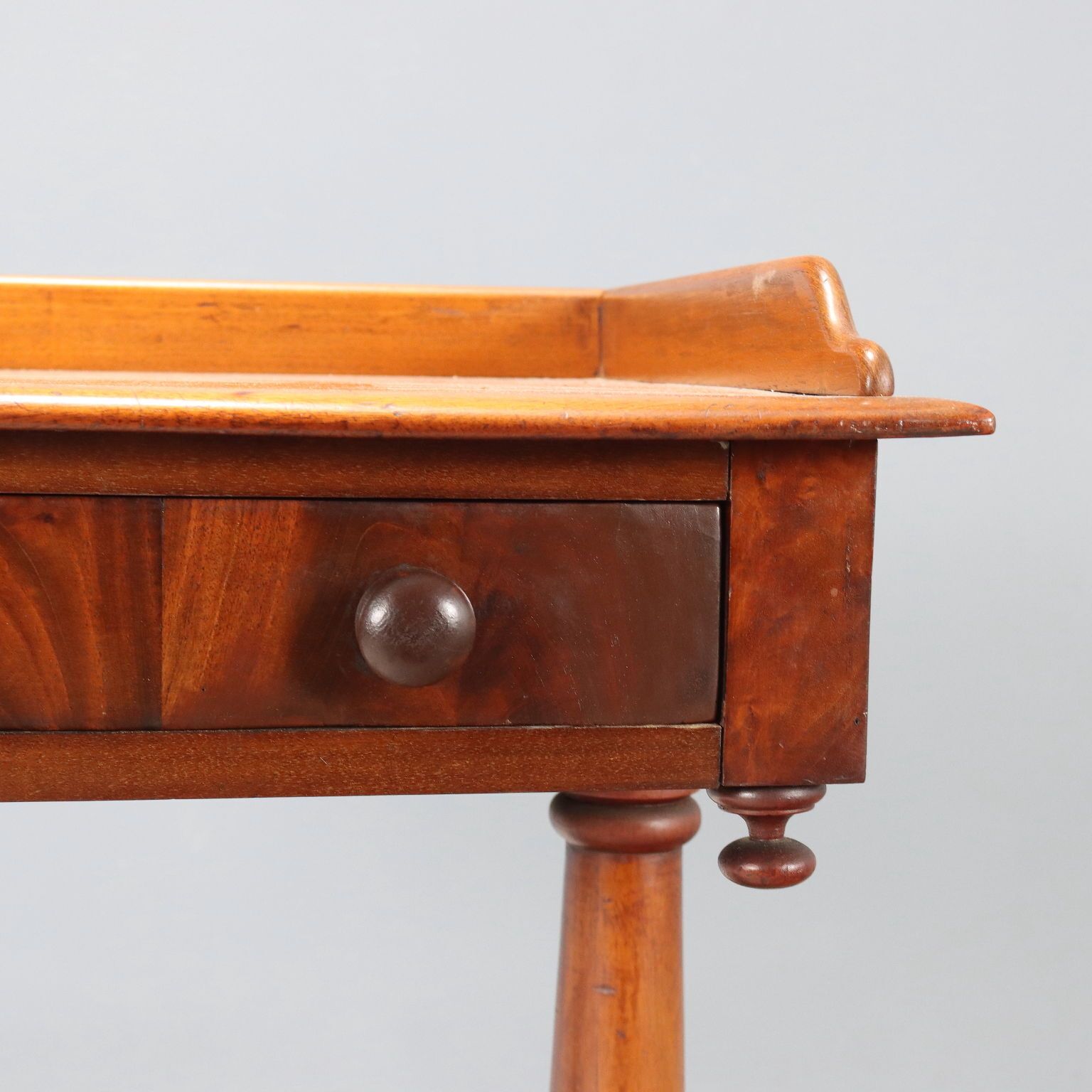 Antique Writing Desk Mahogany Drawer Italy XIX Century photo vinterior