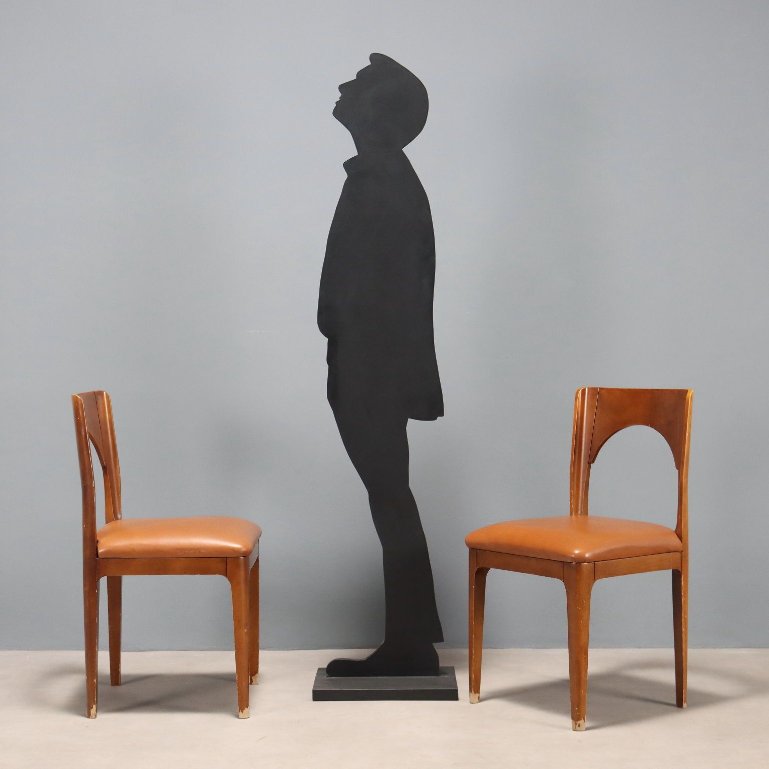 Vintage Chairs Beech Foam Leatherette Design Italy 1970s 1980s photo furniture
