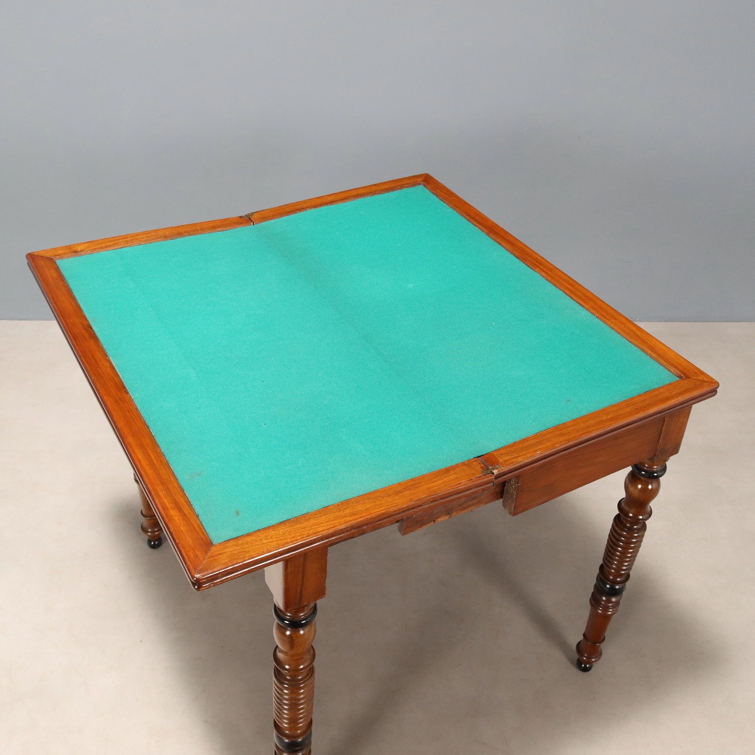 Antique Game Table Mahogany Oak Italy XIX Century photo for sale