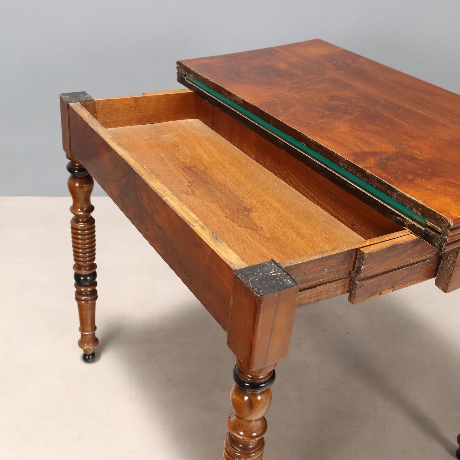 Antique Game Table Mahogany Oak Italy XIX Century photo Furniture