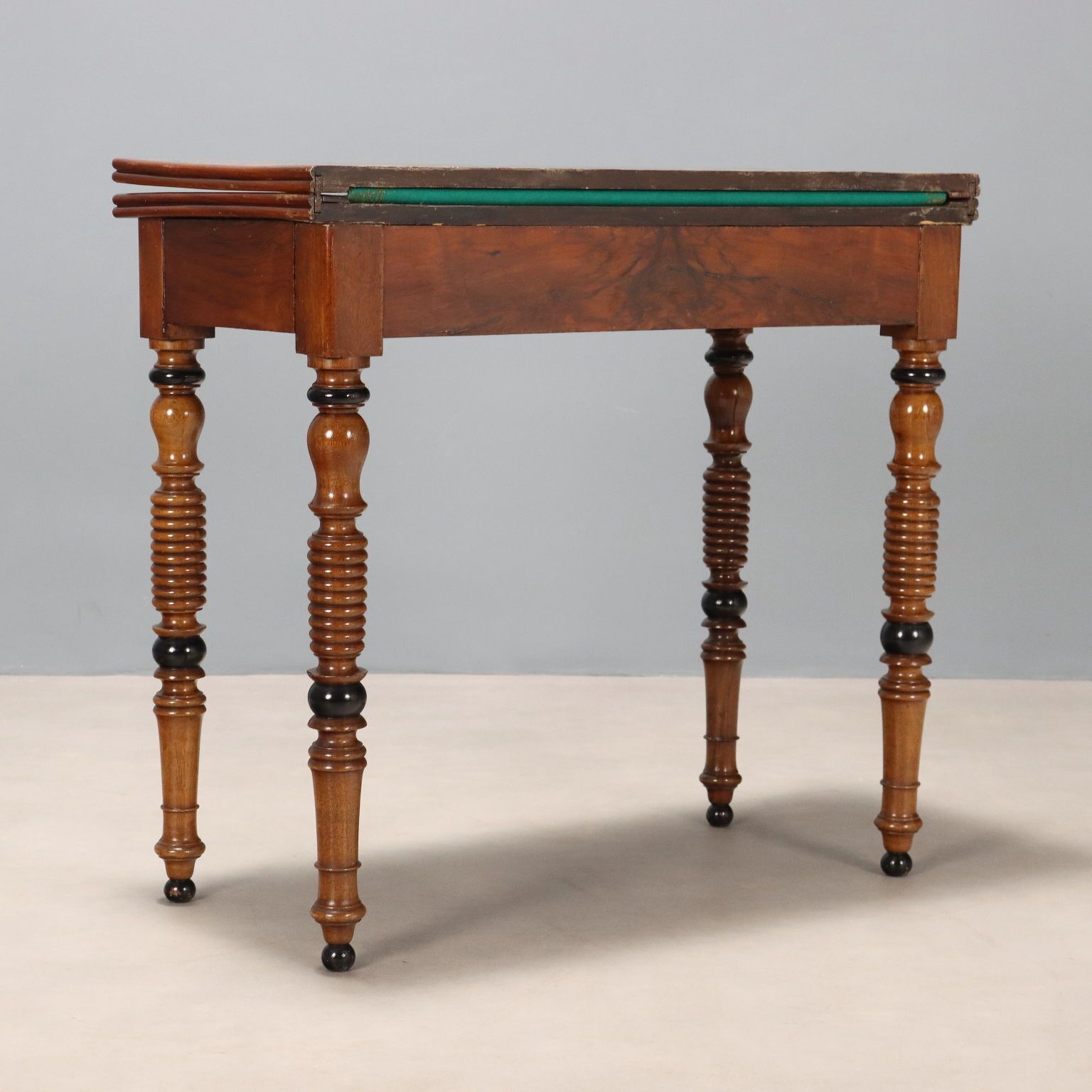 Antique Game Table Mahogany Oak Italy XIX Century photo vintage