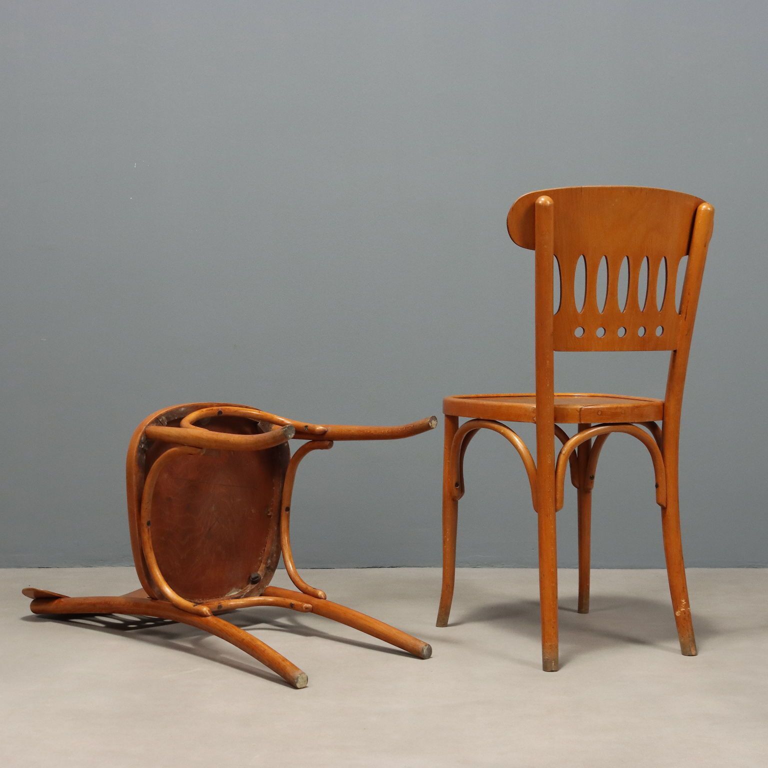 photo furniture Coppia Di Sedie In Faggio Ricurvo