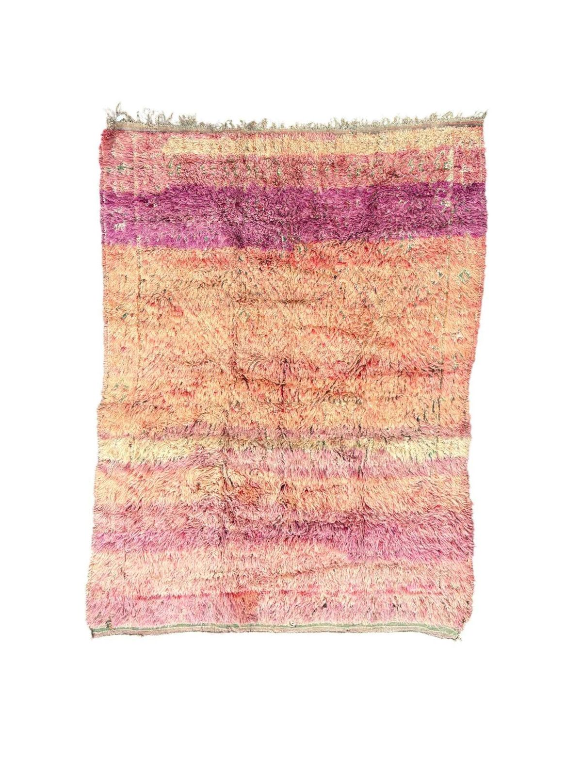 Mid Century Moroccan Berber Boujad Moroccan Rug 210x300 Cm – Handmade Berber Carpet – Authentic Atlas Rug photo for sale