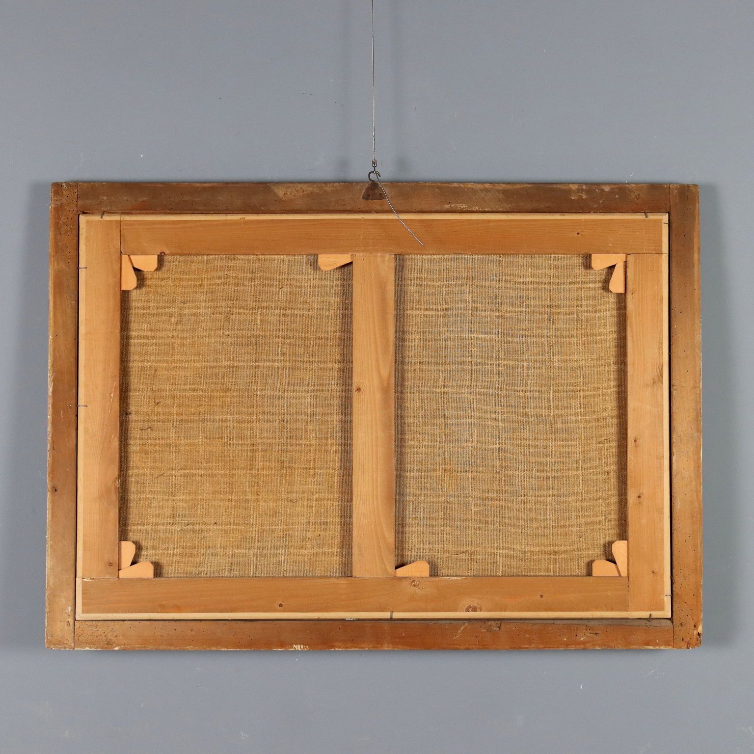 photo for sale Antique Painting Landscape With Village Oil On Canvas '700