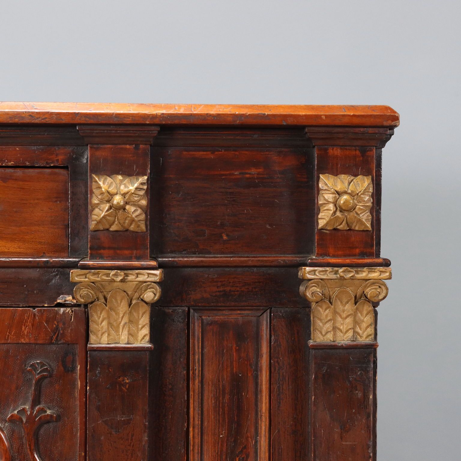 Antique Cupboard Walnut Fir Drawers Italy XVIII Century photo vinterior