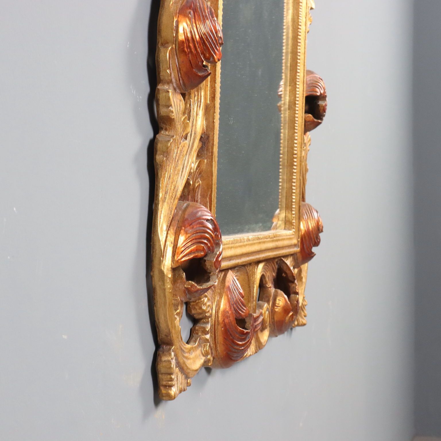 photo for sale Mirror Baroque Style Carved Wood Italy XX Century