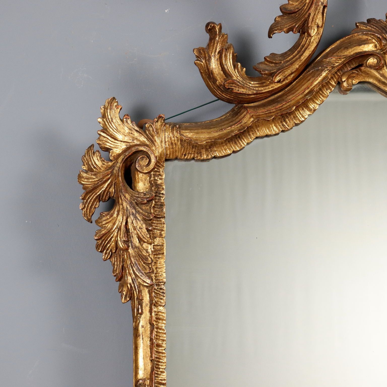 Antique Mirror Carved Gilded Wood Italy XIX Century photo 1200.0