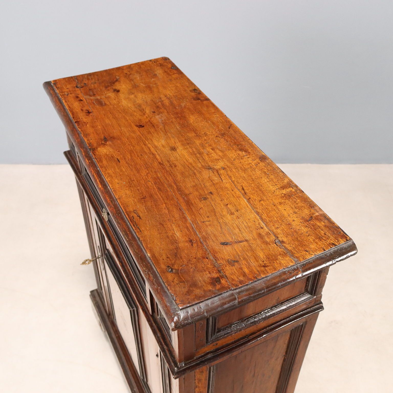 photo furniture Bedside Table Baroque Walnut Drawers Italy XVIII Century