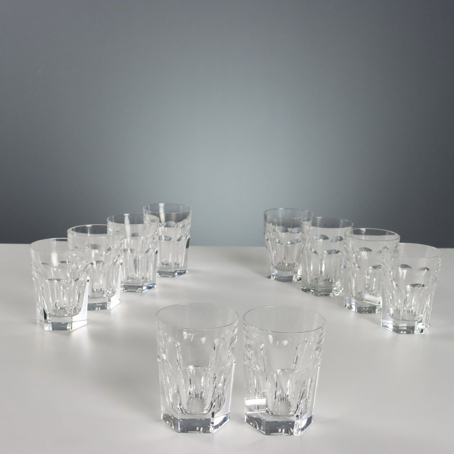 Antique Harcourt Baccarat Glasses Crystal France 1841