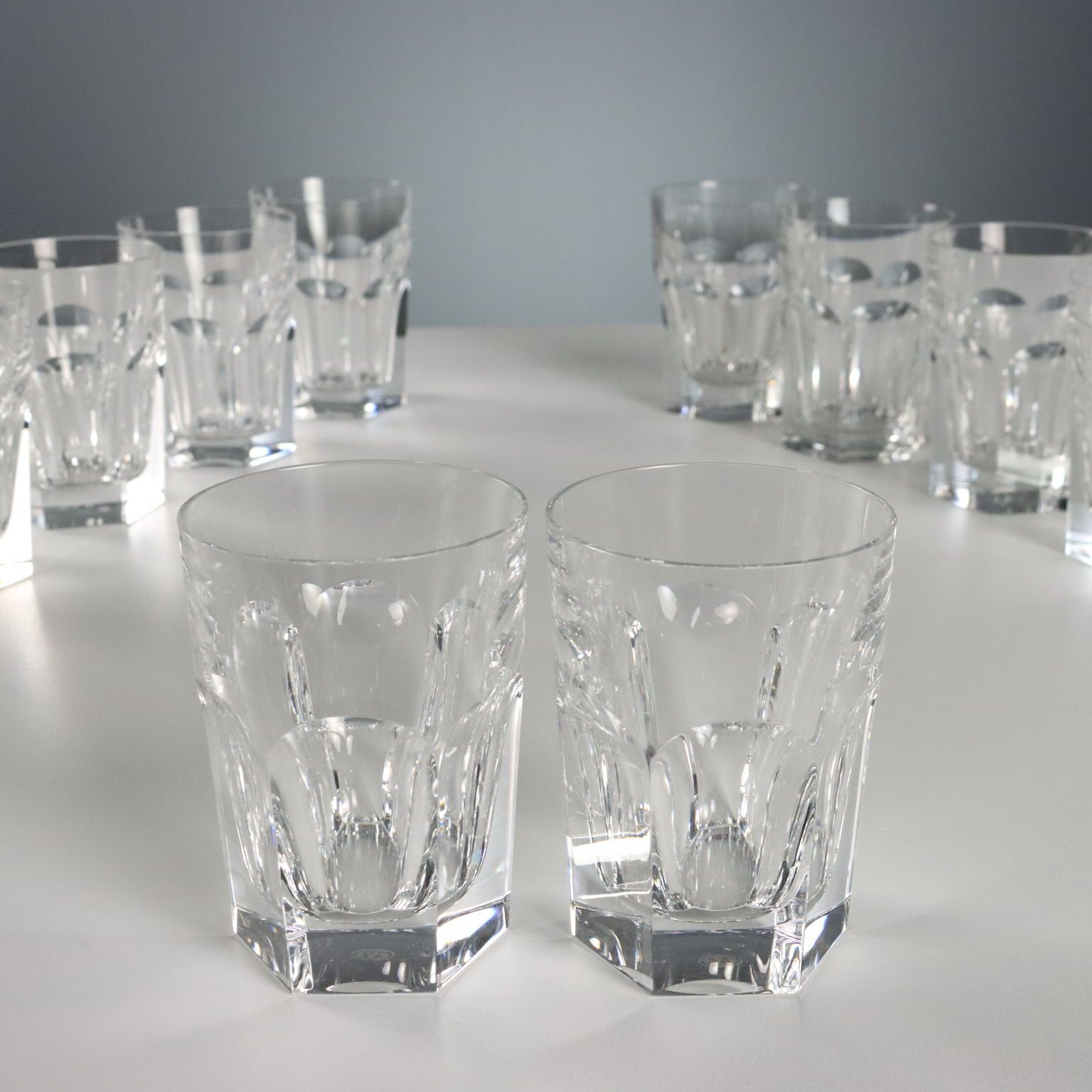 Antique Harcourt Baccarat Glasses Crystal France 1841 photo for sale