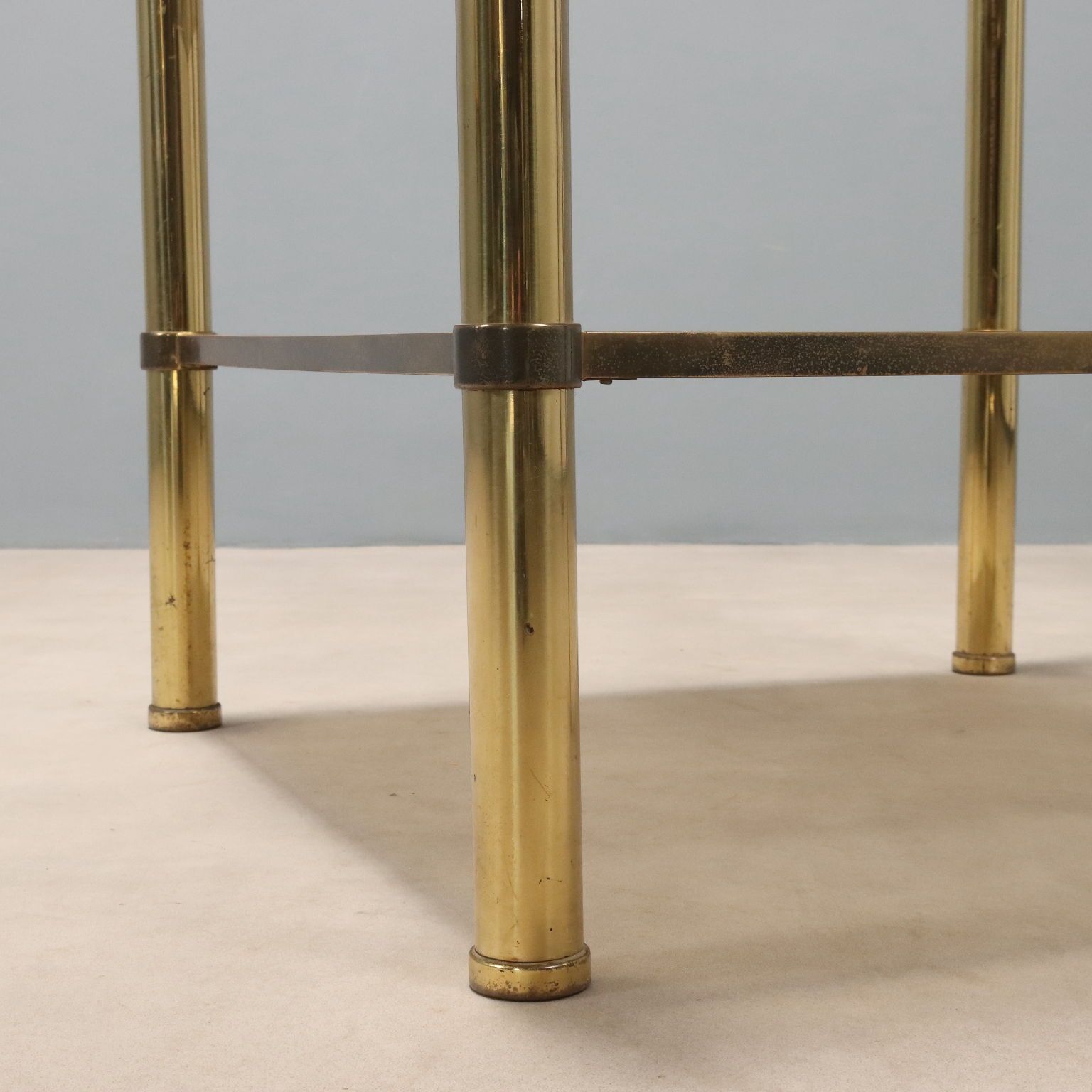 Vintage Coffee Table Brass Glass Top Design Italy 1970s photo buy