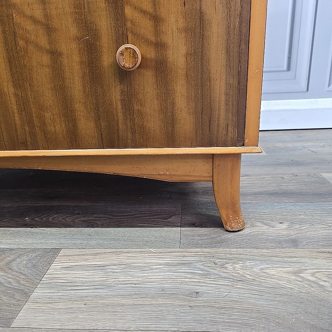 photo vinterior Vintage Chest Of Drawers Vesper Walnut Veneer Mid Century Modern Commode Retro