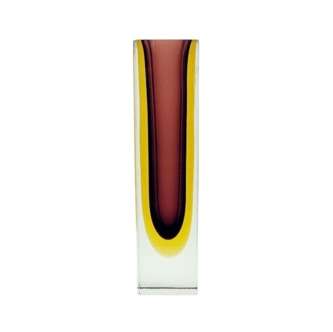 Xxl Mid Century Modern Sommerso Murano Glass Vase By Flavio Poli For Alessandro Mandruzzato, Italy, 1970s
