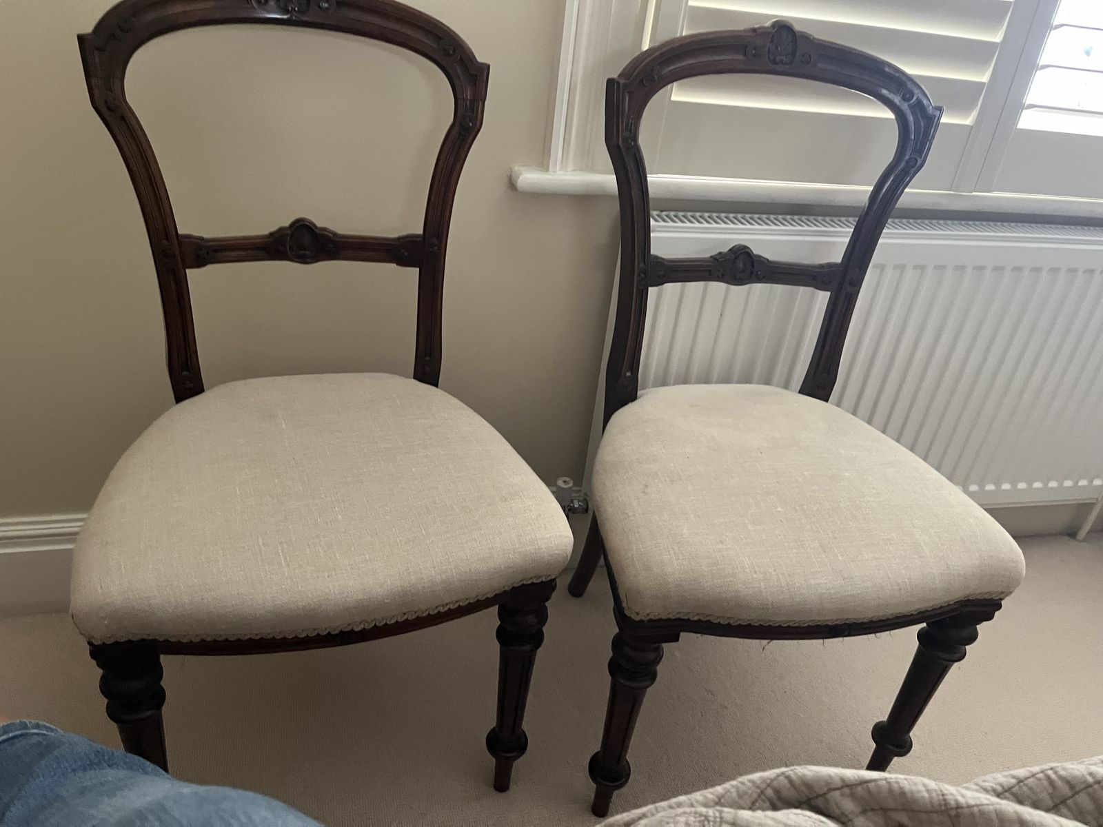 4 Stylish Victorian Balloon Back Dining Chairs