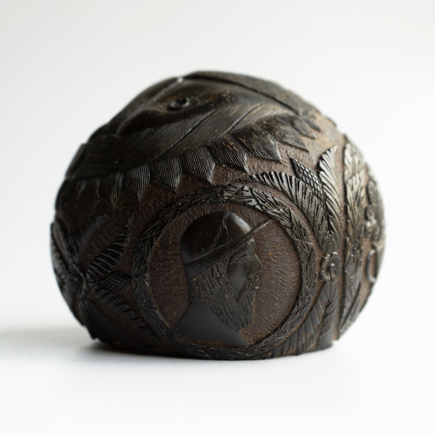 Antique Sailors Bugbear, Naive Folk Art Carved Coconut, Late 18th/Early 19th C. photo buy