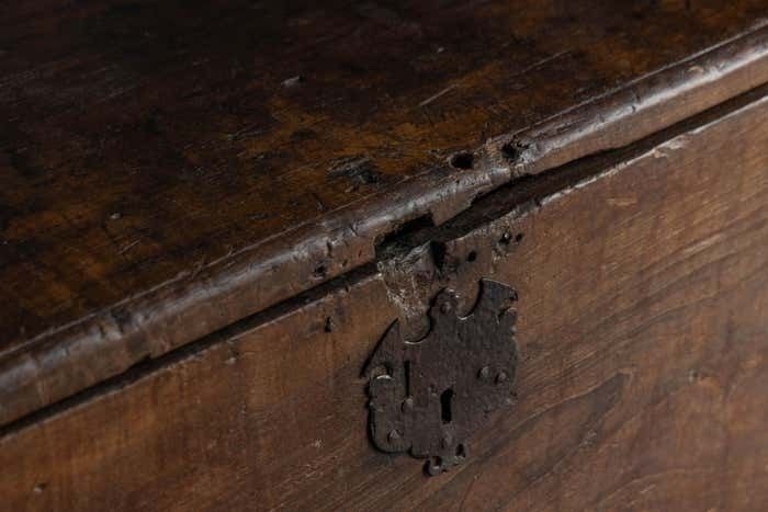 Antique Wooden Storage Chest, France, Late 18th Century photo for sale
