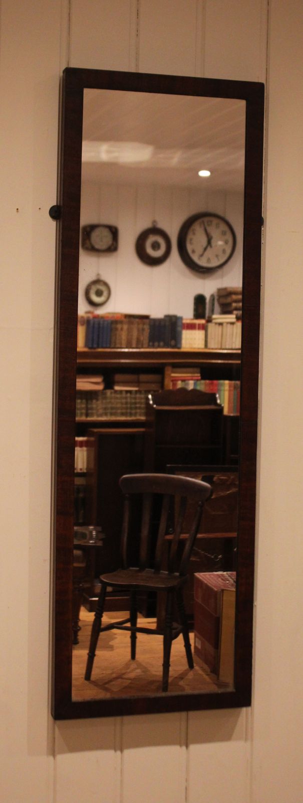 Mahogany Framed Full Length Wall Mirror photo for sale
