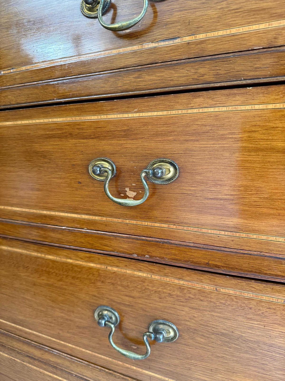Vintage 1920s Linen Chest Of Drawers: Mid Century Bedroom Storage Cabinet photo buy