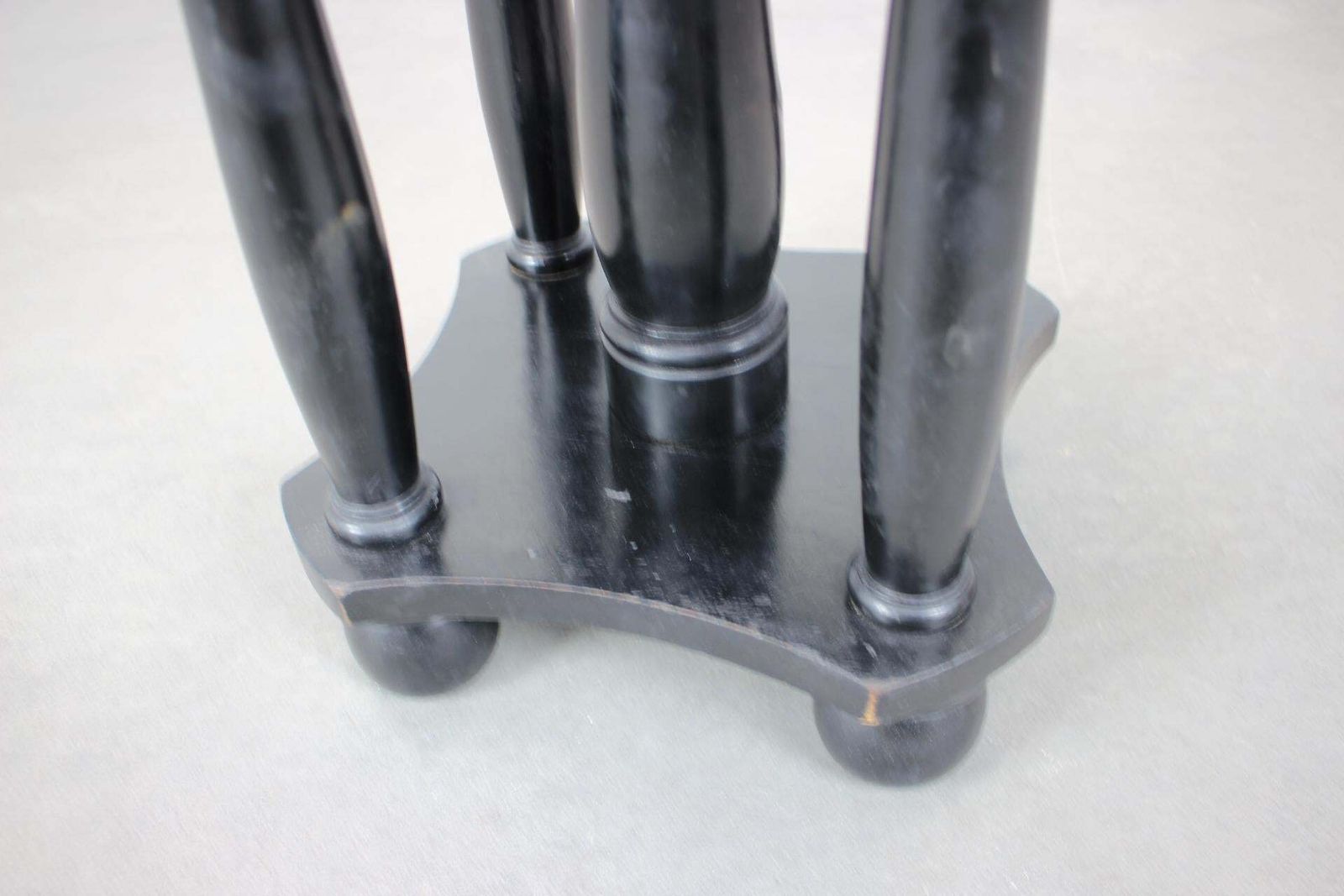 Antique Adjustable Piano Stool Leather Seat Black Wood, 1910's, Czechoslovakia photo Furniture