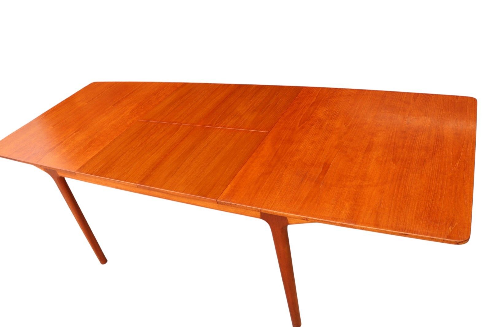 Mid Century McIntosh Teak Double Butterfly Leaf Large Extending Dining Table photo for sale