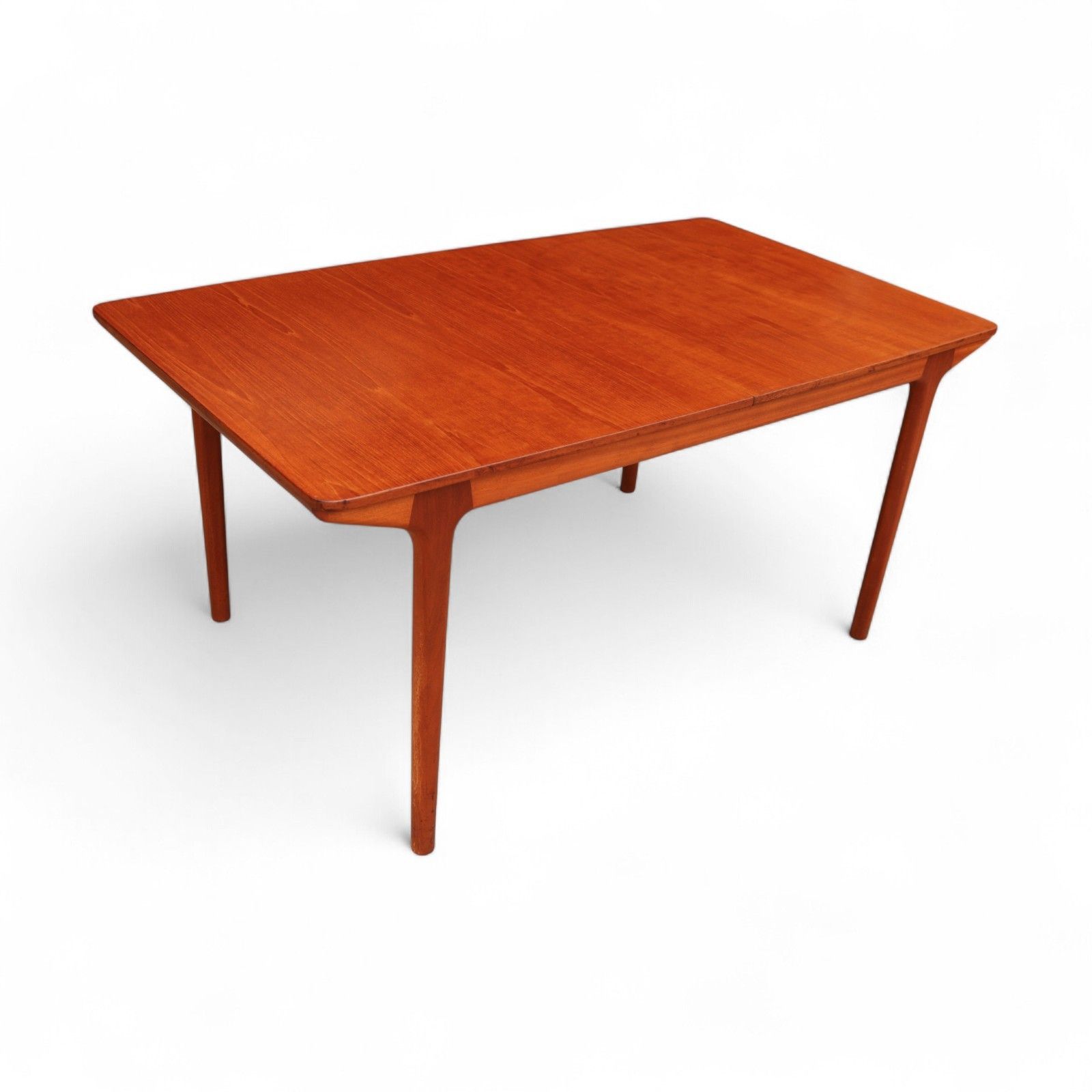 725.0 Mid Century McIntosh Teak Double Butterfly Leaf Large Extending Dining Table photo