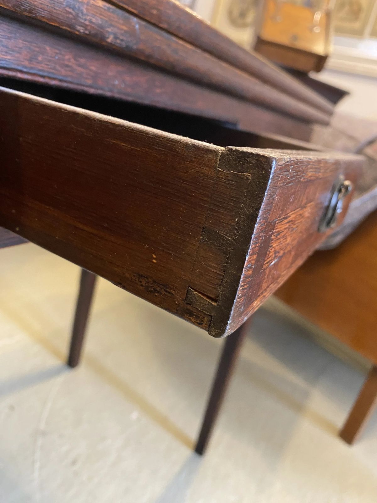 Antique Georgian Oak Country Side Table With Single Drawer photo buy
