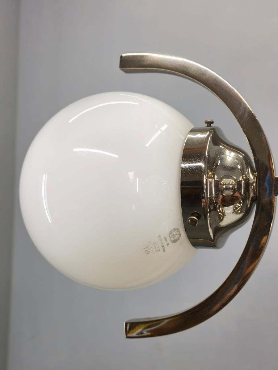 Art Deco Nickel And Glass Chandelier, 1930s photo buy