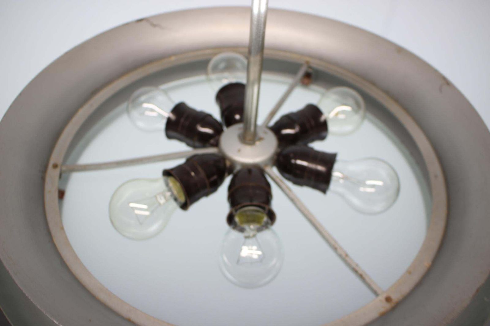 Art Deco Ufo Pendant Chandelier By Josef Hůrka For Napako, 1930s photo vintage