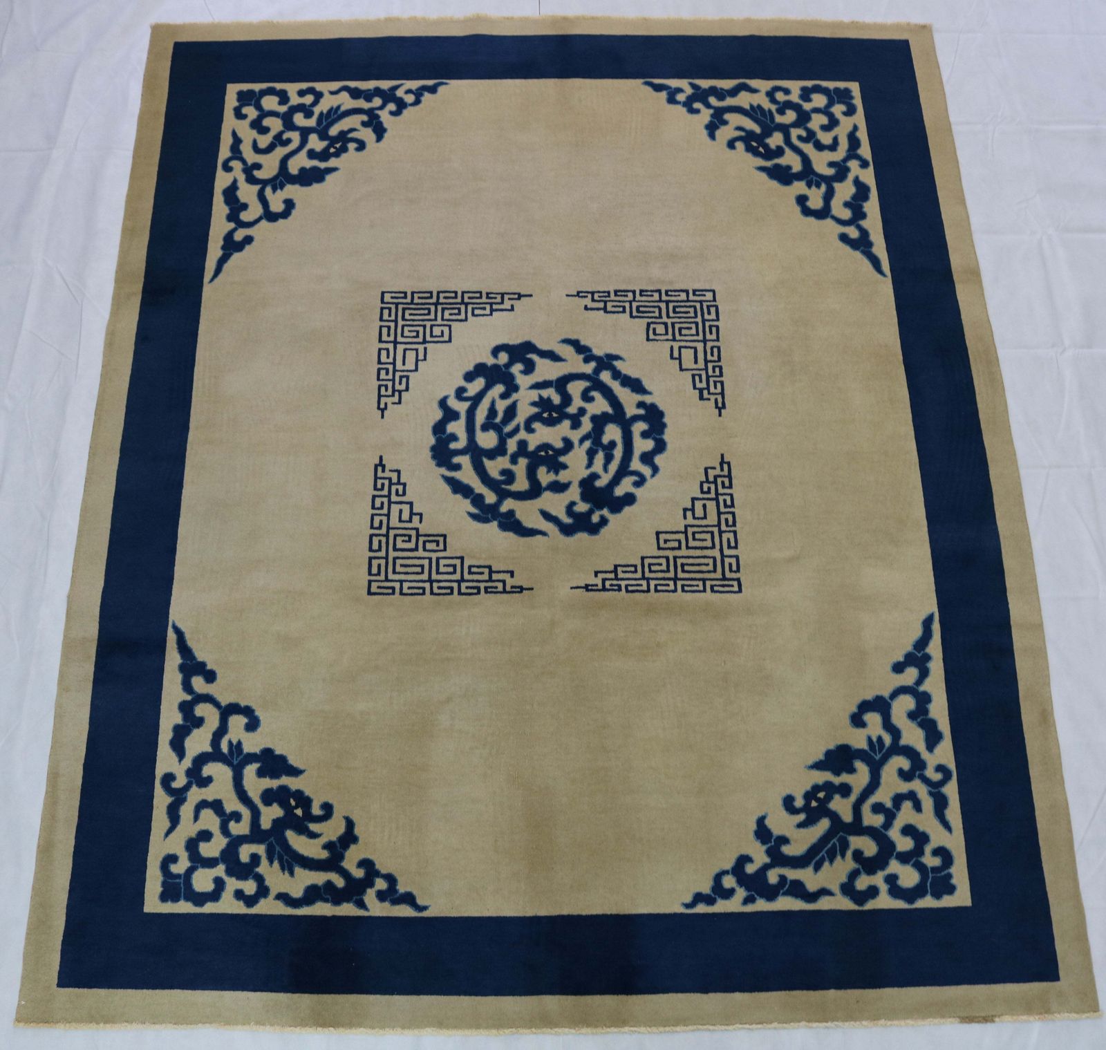 Antique Chinese Peking Carpet, 300 × 249 Cm (Circa 1900–1910s) photo furniture
