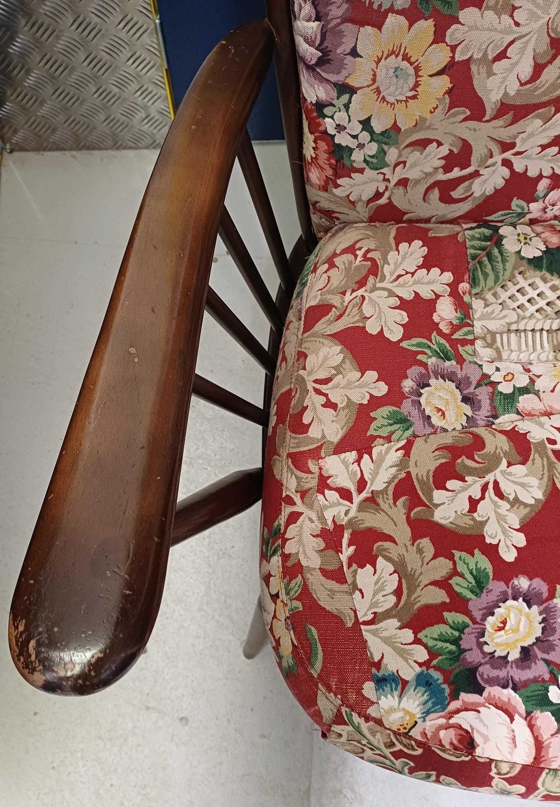 Ercol Evergreen 913 Lounge/Easy High Back Chair   Dark Finish To Frame   Free Delivery Within 50 Miles, Further "At Cost" photo furniture