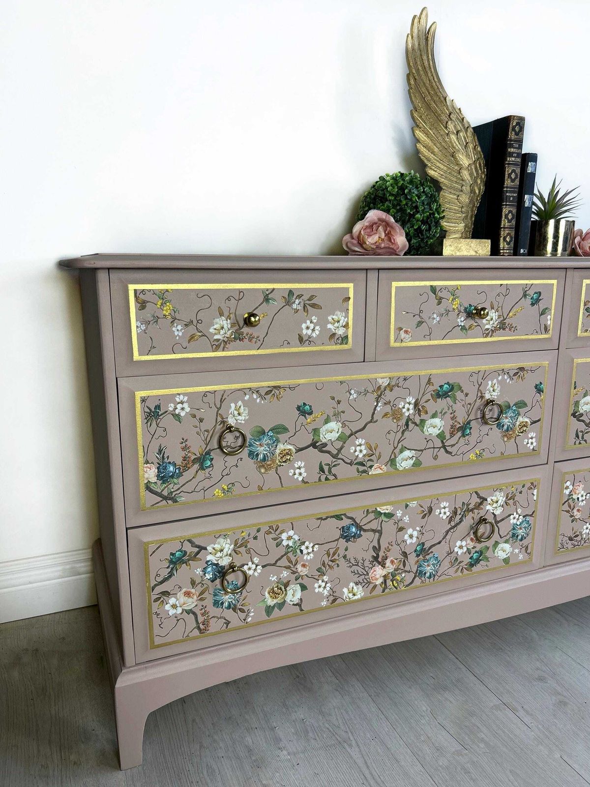 Pink And Gold Pretty Stag Captains Chest photo furniture
