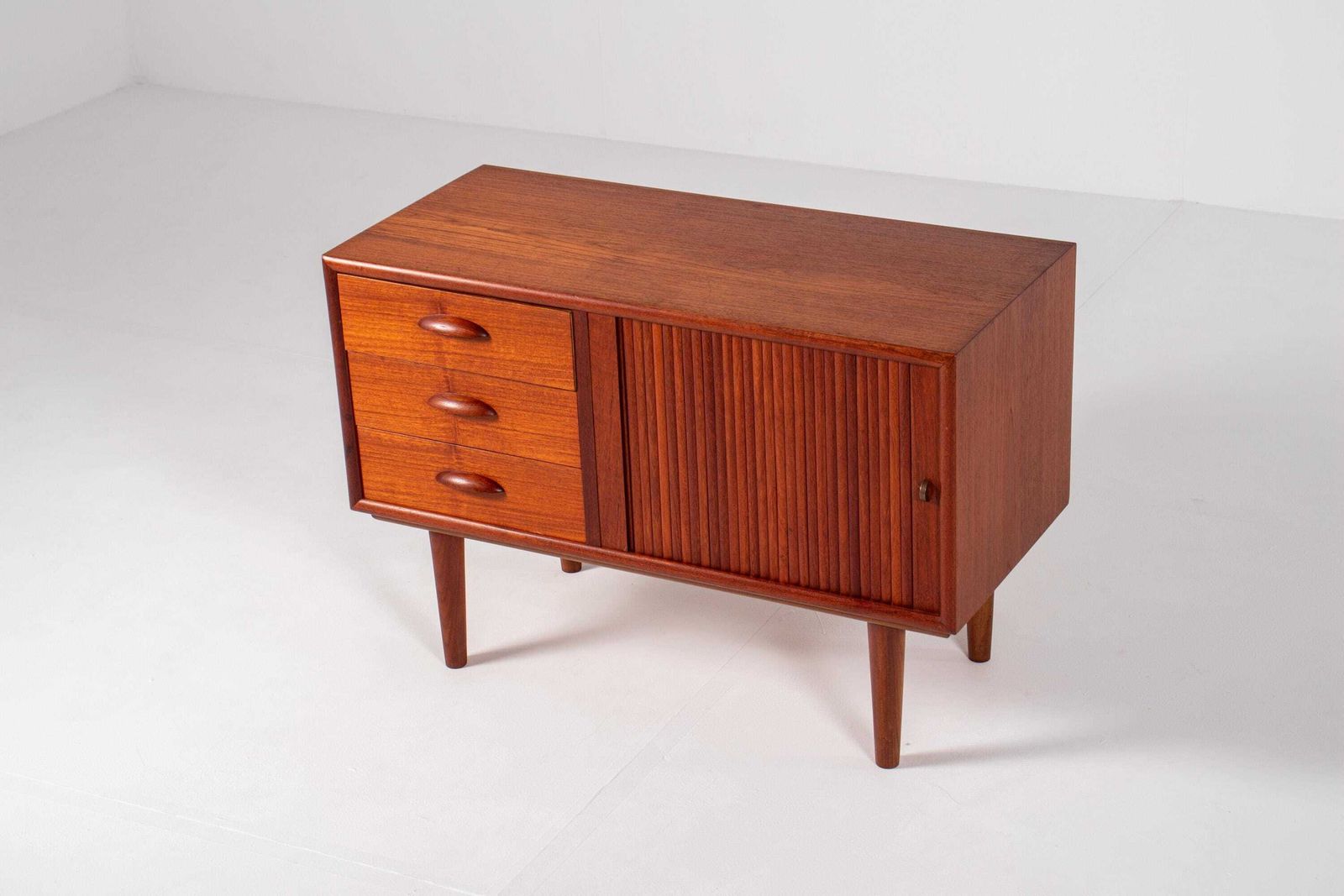 Danish Teak Sideboard With Tambour Door – Mid Century Modern, 1960s photo Furniture