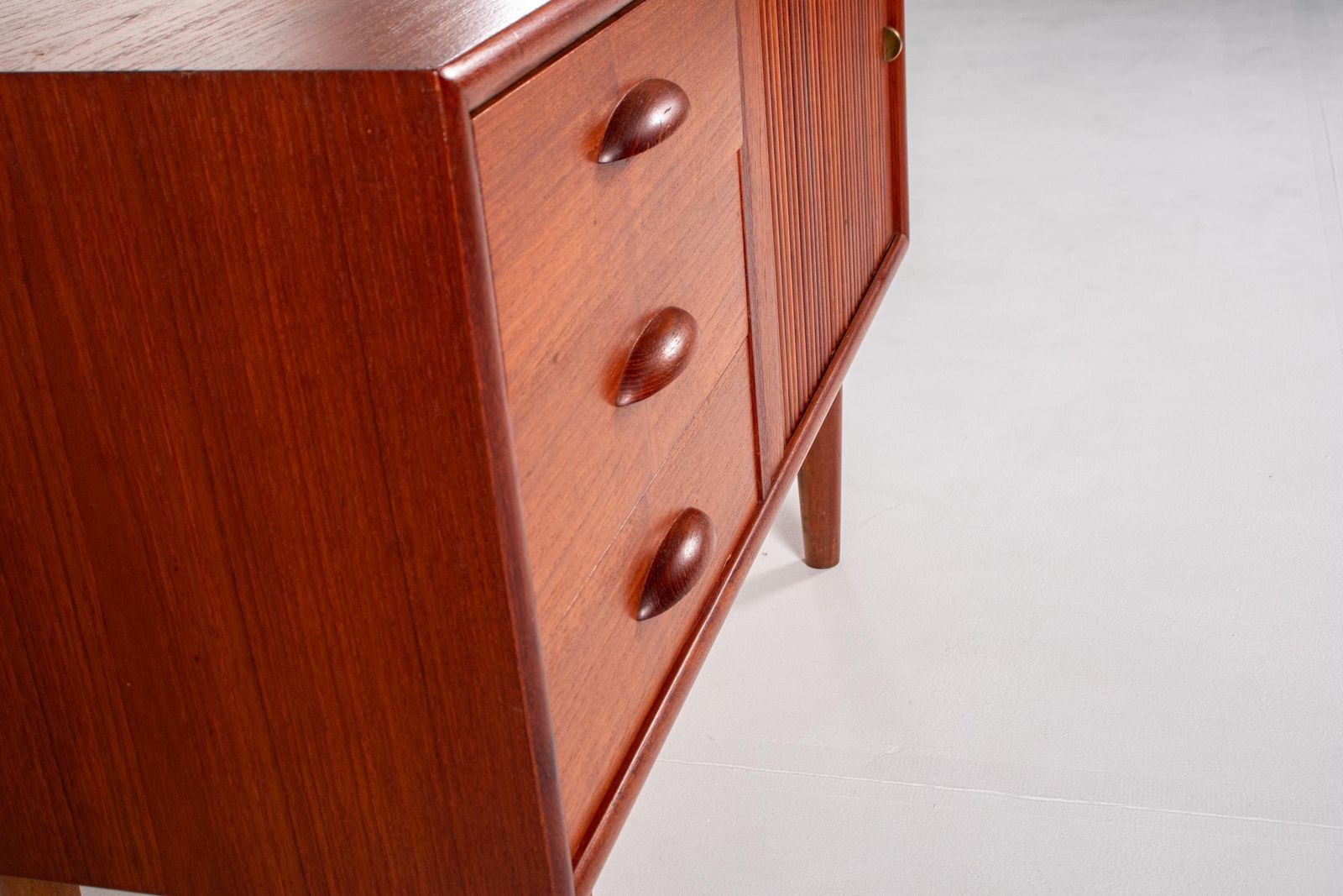 Danish Teak Sideboard With Tambour Door – Mid Century Modern, 1960s photo vintage