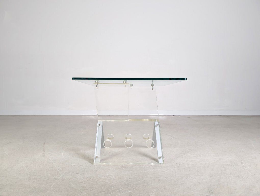 Coffee Table, Acrylic Glass, Glass, 1970s/1980s Design, Side Table, Space photo for sale