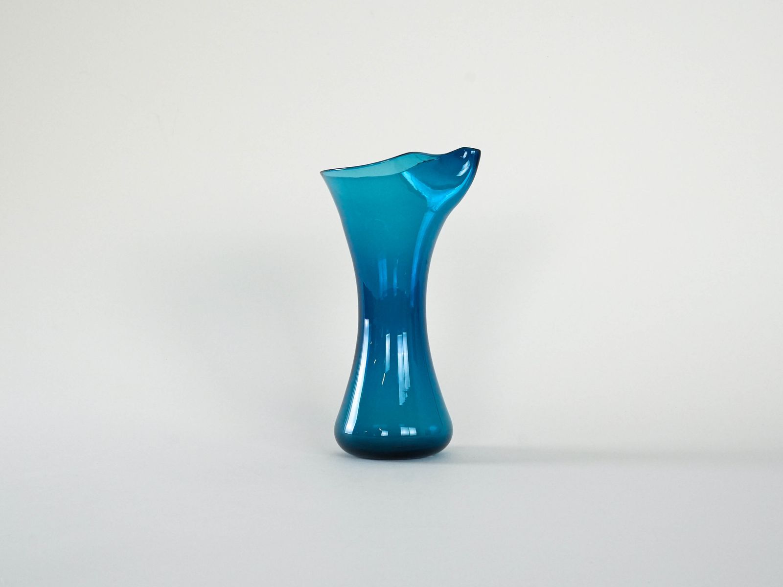 Cobalt Glass Jug, Danish Design, 1950s, Made In Denmark photo 379.0