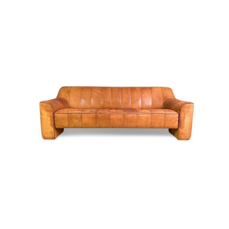 Original De Sede Ds44 Three Seater Buffalo Leather Sofa Designer Couch