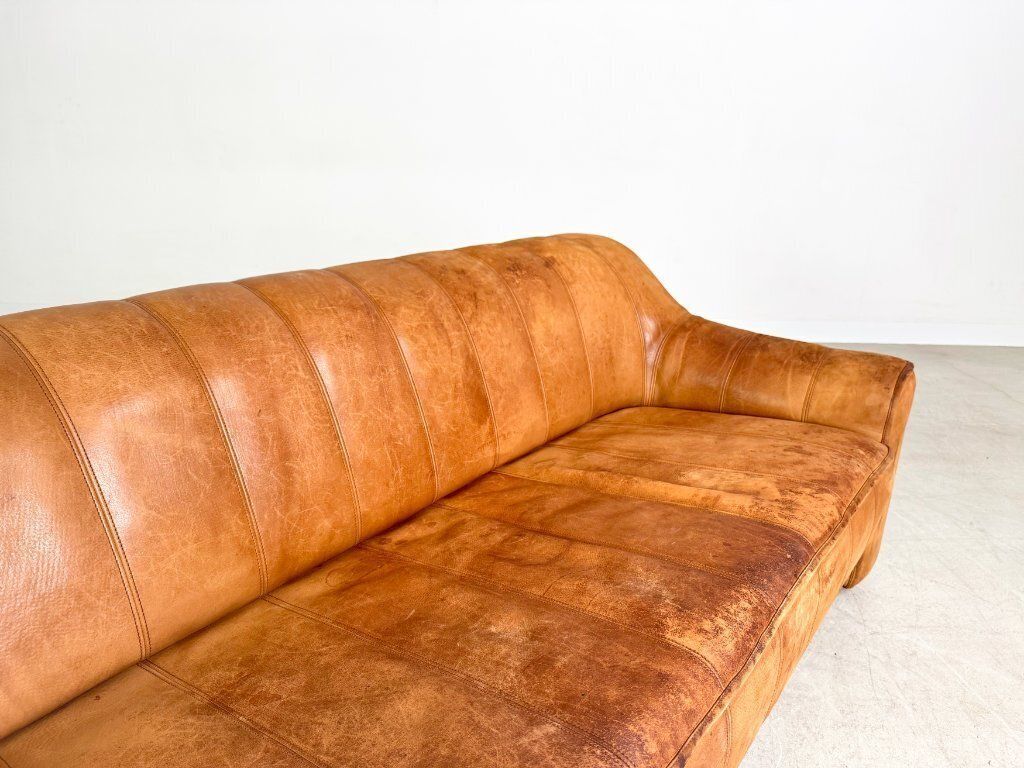 Original De Sede Ds44 Three Seater Buffalo Leather Sofa Designer Couch photo Furniture