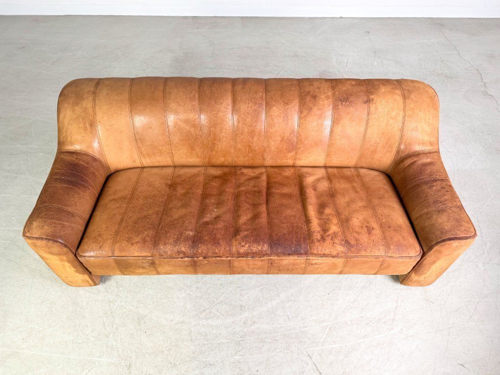 photo furniture Original De Sede Ds44 Three Seater Buffalo Leather Sofa Designer Couch